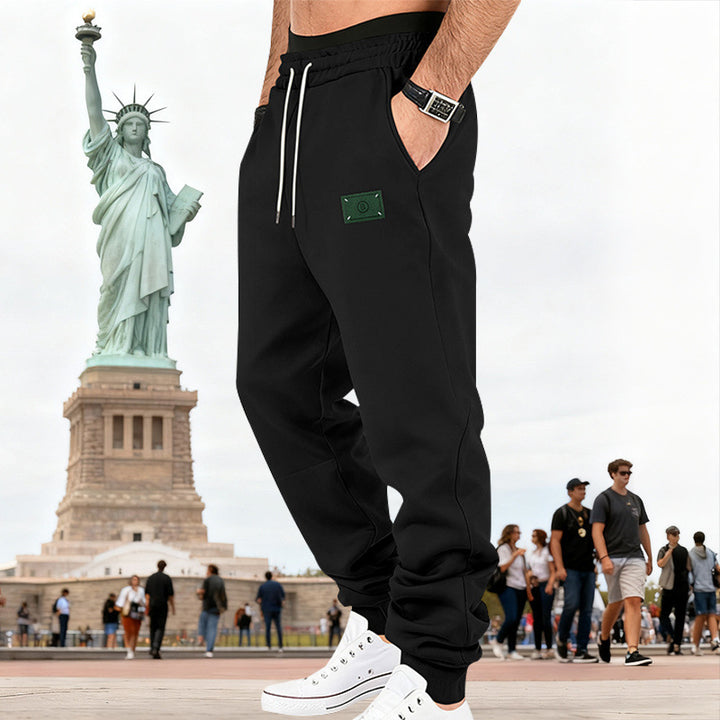 Herren Slim-Fit Sweat-Jogger mit elastischem Bund, Tunnelzug und gerippten Bündchen – Sorevano