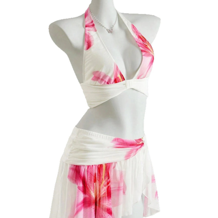 Damen Badeanzug mit floralem Wickelrock Echo Archiv