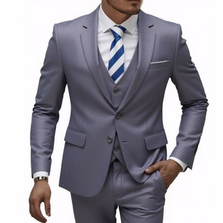 Herren nan dreiteiliges Slim-Fit Anzugset mit Weste, schmalem Revers und taillierter Silhouette Echo Archiv