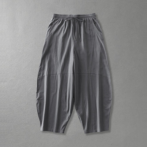 Damen weite Haremshose aus leichtem Satin mit Tunnelzug und seitlichen Taschen Echoarchiv