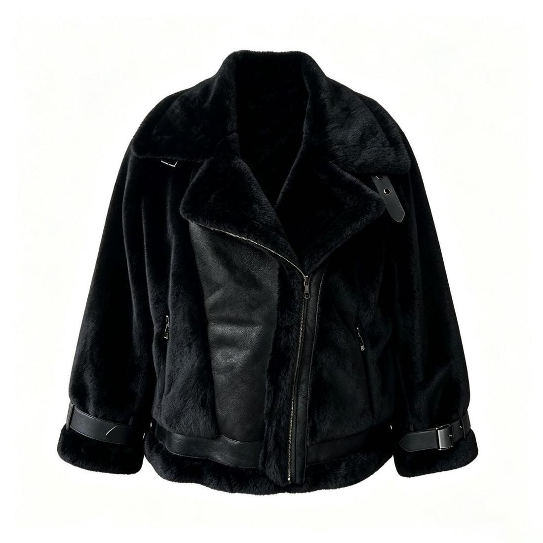Damen Elegante und bequeme Kunstpelzjacke – Célinea