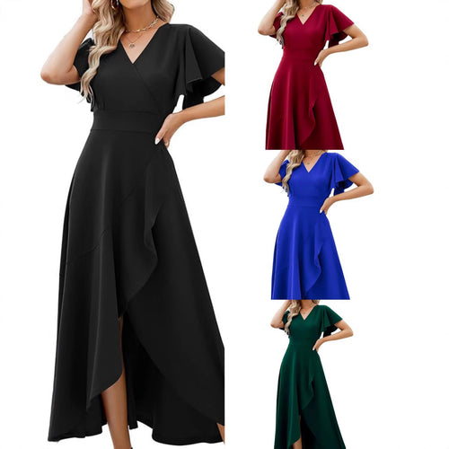 Damen Elegantes Maxikleid mit fließendem Rock und Rüschendetails Echo Archiv