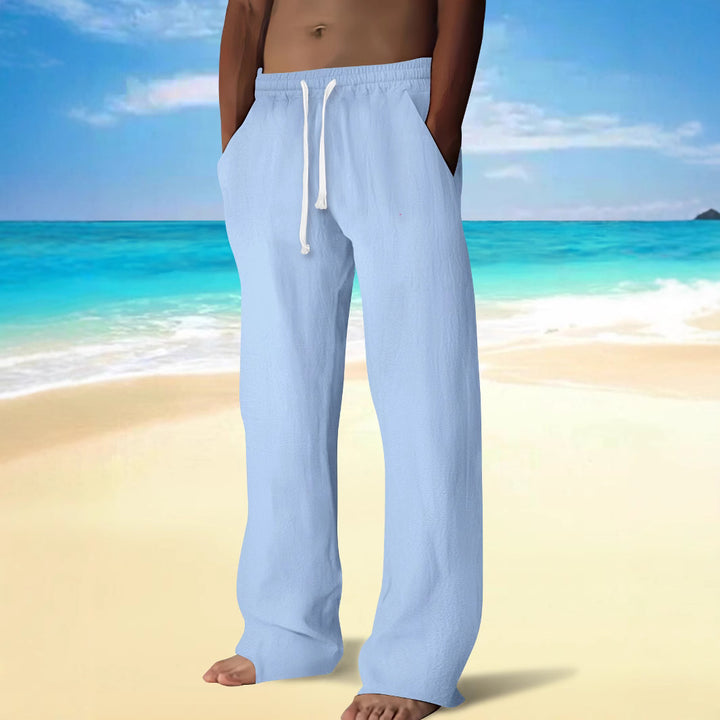 Herren bequeme Strandhose mit elastischem Bund und Seitentaschen Echoarchiv