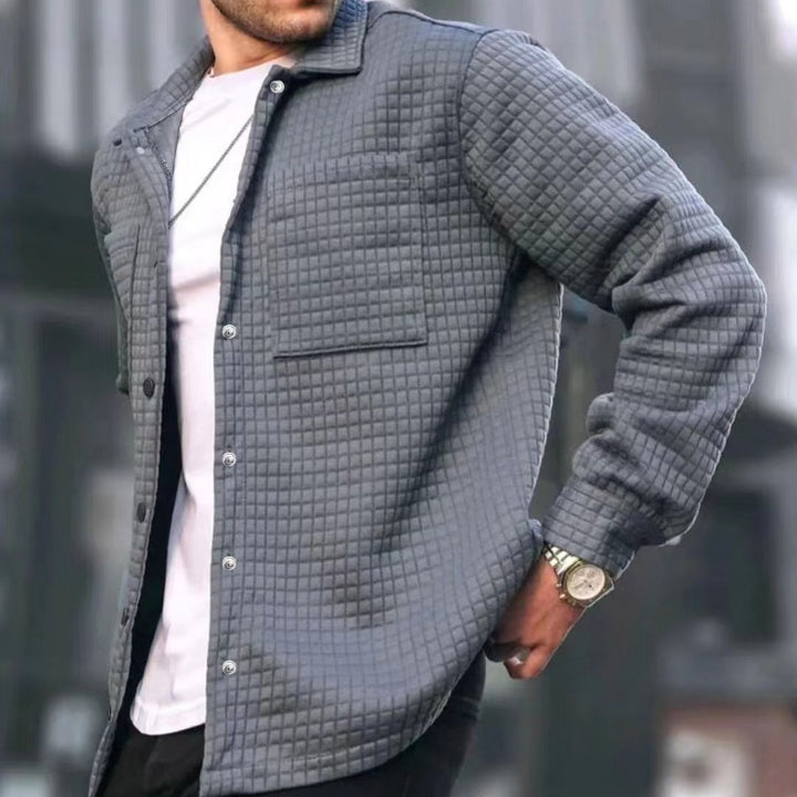Herren strukturierte Overshirt Jacke Echoarchiv