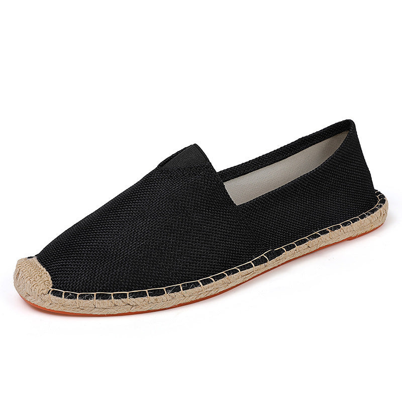 Damen Leichte Espadrille-Slip-On aus gewebtem Canvas mit Jute-Umrandung Echoarchiv