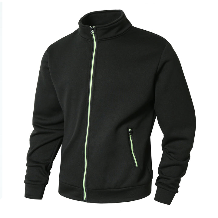 Herren sportliche Fleecejacke mit praktischem Stehkragen und durchgehendem Reißverschluss Echoarchiv