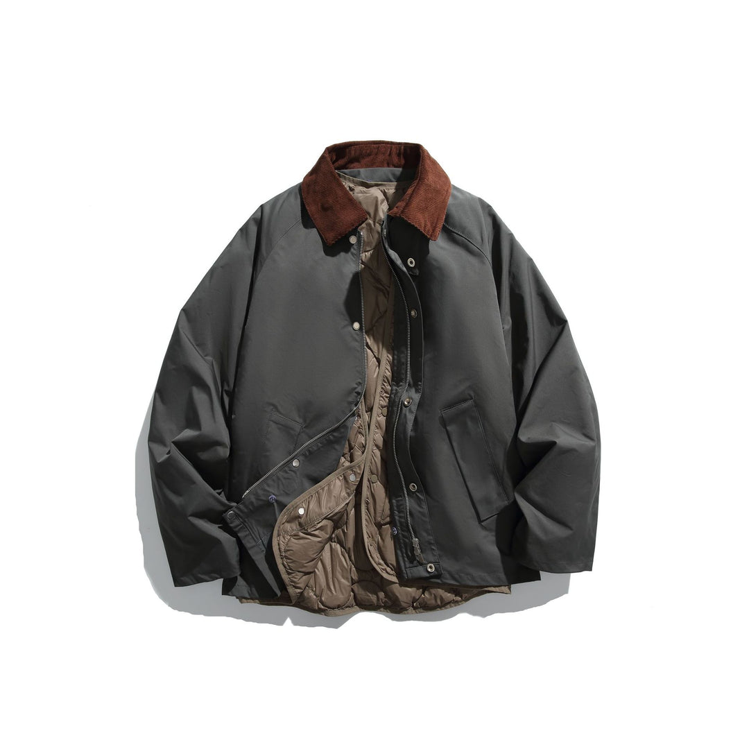 Herren Winddichter Blouson mit Cordkragen und herausnehmbarer Stepp-Innenseite Echoarchiv