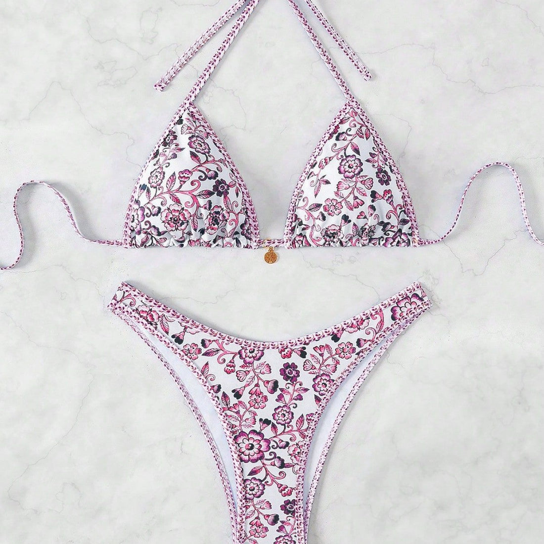Damen Triangel-Bikini mit floraler Spitze – Maréssa
