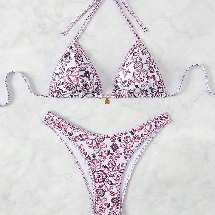 Damen Triangel-Bikini mit floraler Spitze Echo Archiv