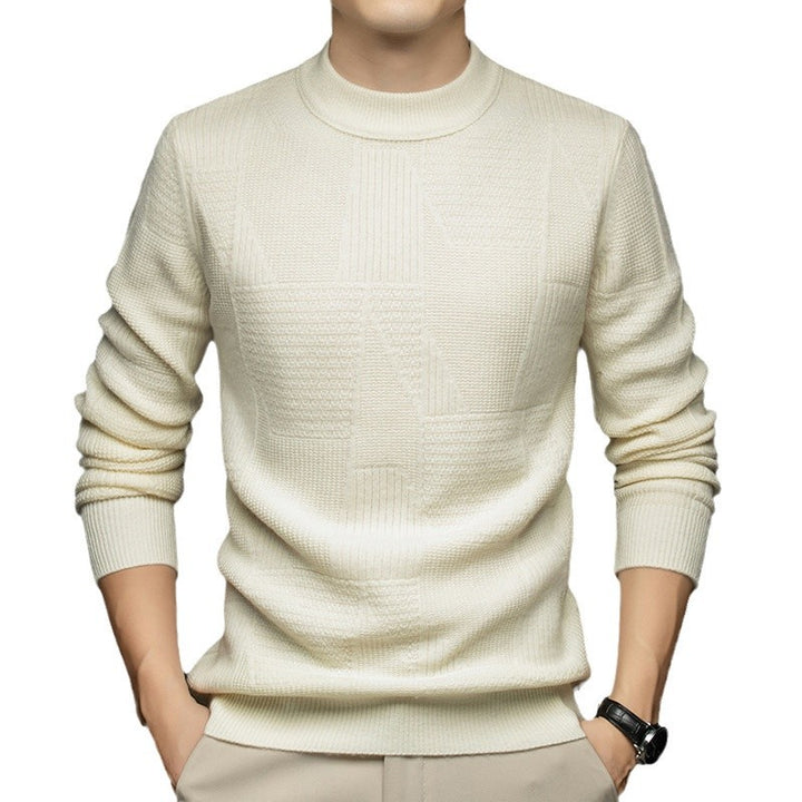 Herren feiner Rundhals-Strickpullover aus hochwertiger Wolle Echoarchiv