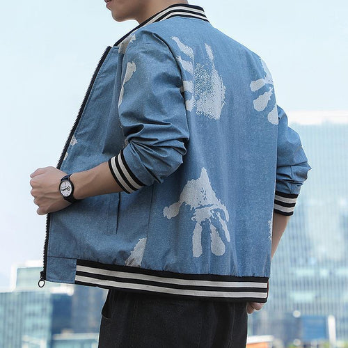 Herren Modische Bomberjacke Echo Archiv