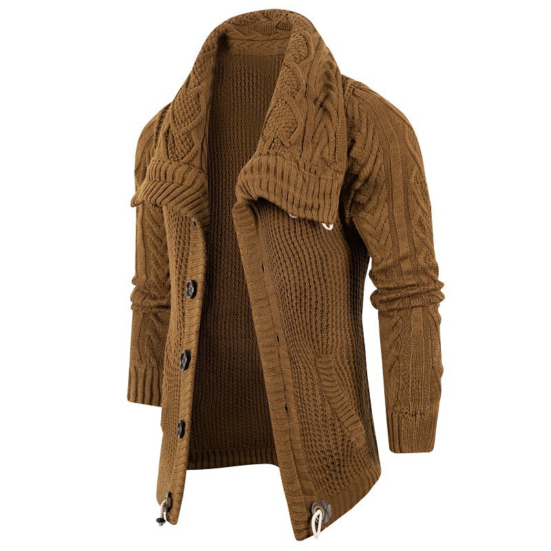 Herren Strickjacke mit Schalkragen und Holzknöpfen Echoarchiv