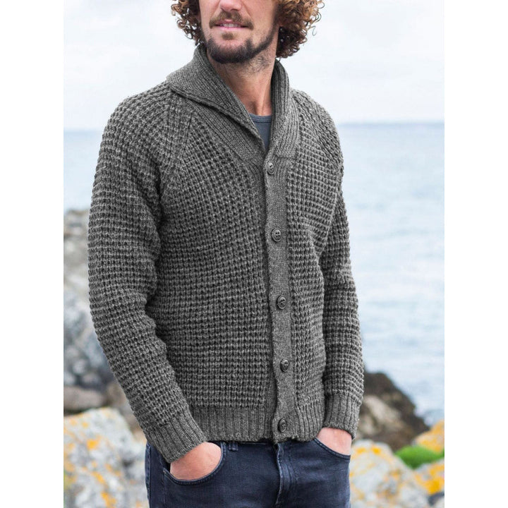 Herren Strickjacke mit feinem Strukturdesign und praktischen Knöpfen Echoarchiv