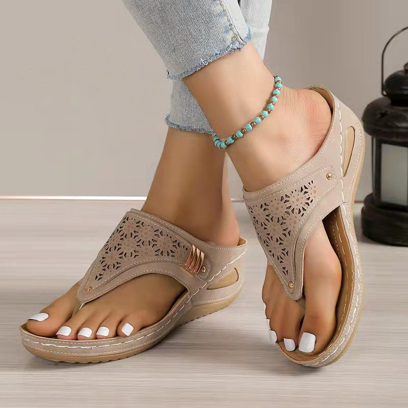 Damen nan ergonomische orthopädische Zehensteg-Sandalen mit gepolstertem Fußbett Echo Archiv