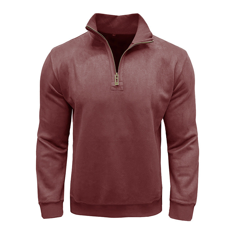 Herren Fleece Pullover mit Stehkragen Echoarchiv