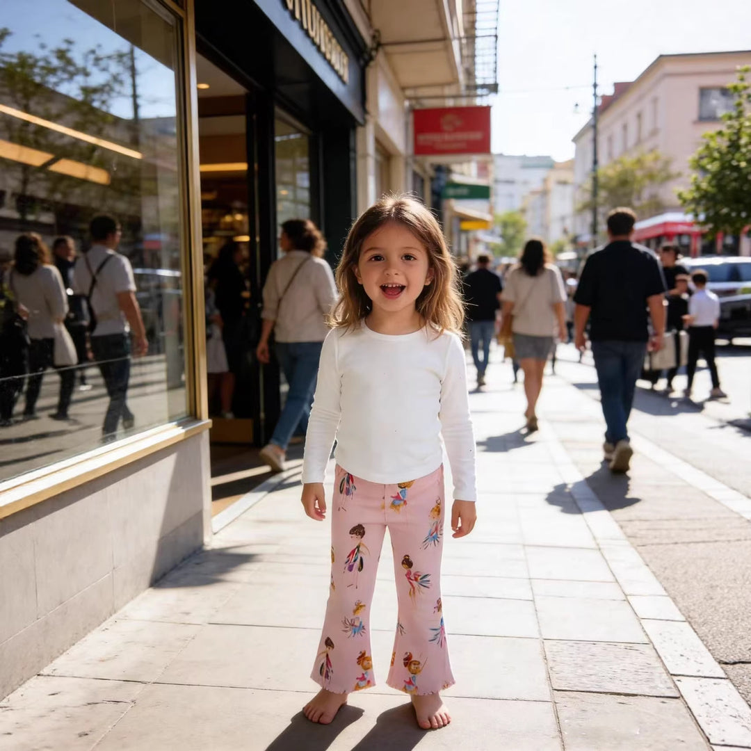 Mädchen Leggings mit buntem Ballerina-Design Echo Archiv