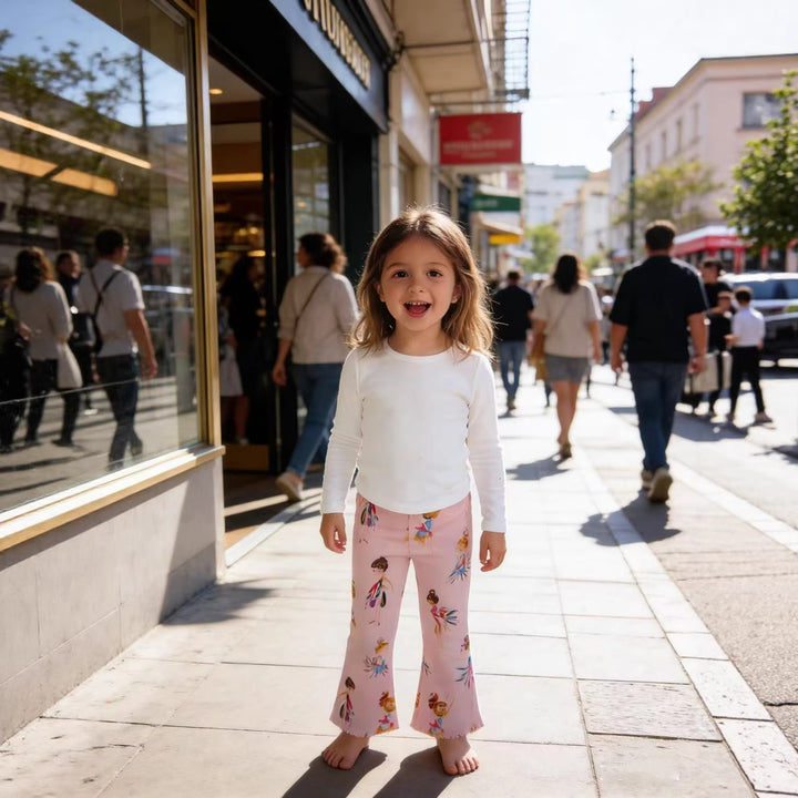 Mädchen Leggings mit buntem Ballerina-Design Echo Archiv