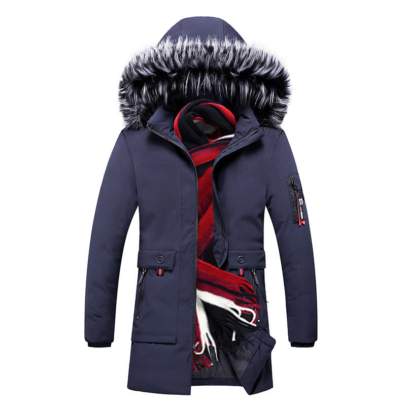 Herren Parka mit Kunstfellkapuze und thermischer Isolierung sowie Multifunktions-Taschen Echoarchiv