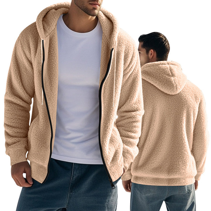 Herren Fleece-Hoodie mit seitlichem Reißverschluss und hochwertigem Material Echoarchiv