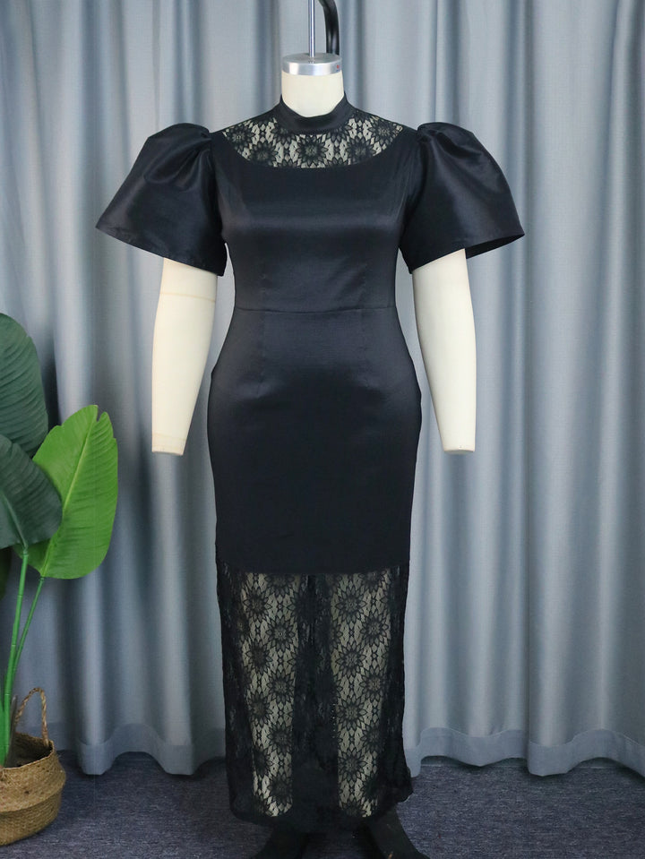 Damen Elegantes Spitze-und-Satin Abendkleid Echo Archiv