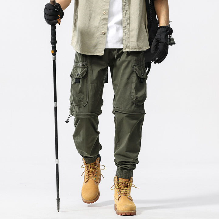 Herren Cargo-Jogginghose im Utility-Stil mit Elastikbund, Kordelzug und Multifachtaschen Echo Archiv