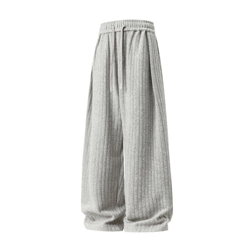 Damen Weite Rippstrick-Loungehose mit hohem Bund und Tunnelzug Echo Archiv