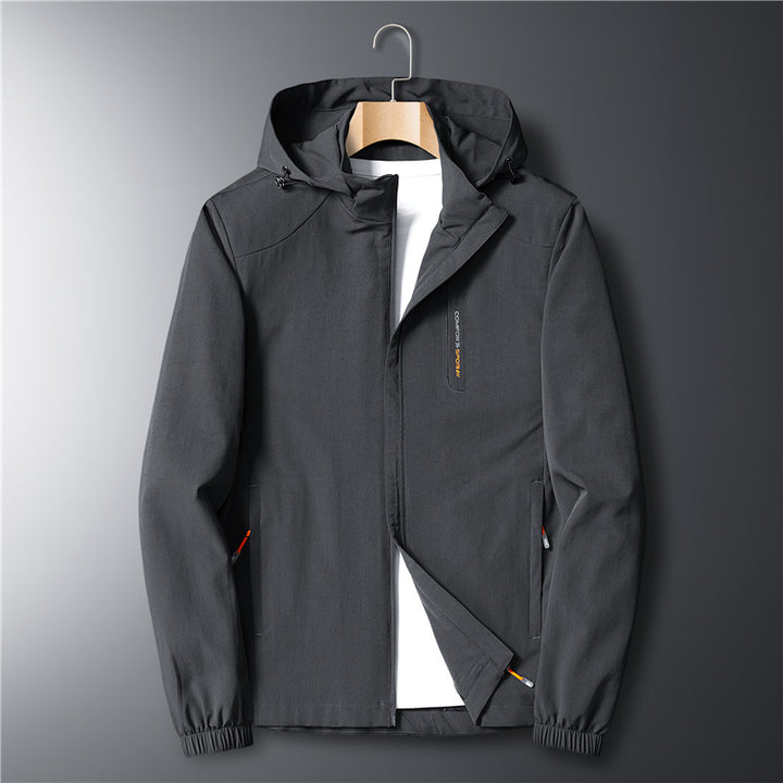 Herren leichte Softshell-Kapuzenjacke mit winddichter Membran und Reißverschlusstaschen Echoarchiv