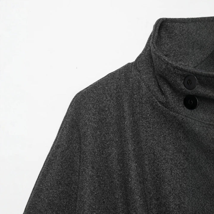 Damen Wollcape-Mantel mit Stehkragen, Knopfverschluss und Bindegürtel Echo Archiv