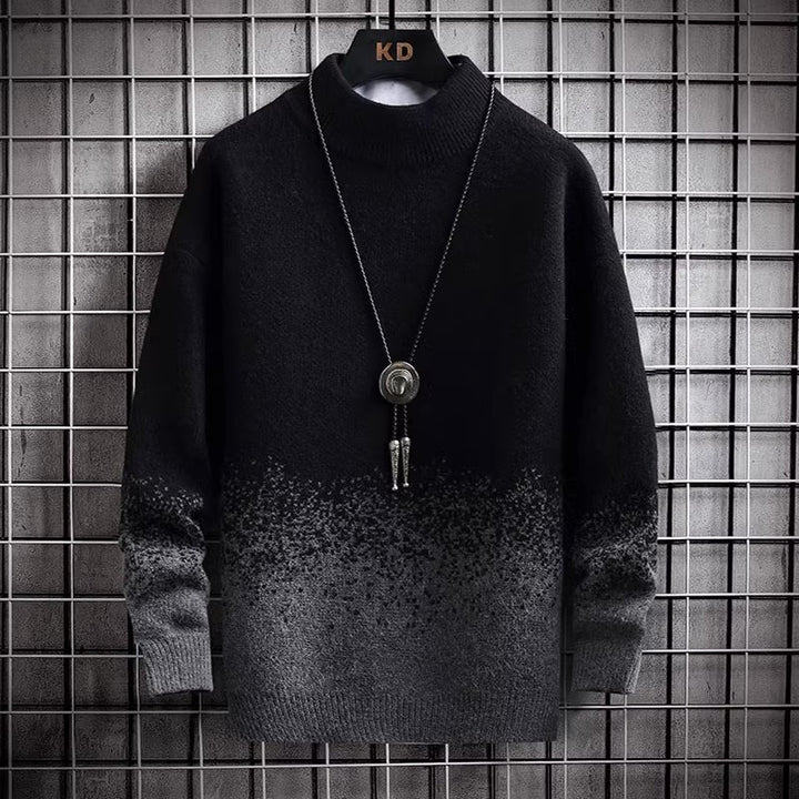 Herren modischer Rollkragenpullover mit stylishen Farbverlauf Echoarchiv