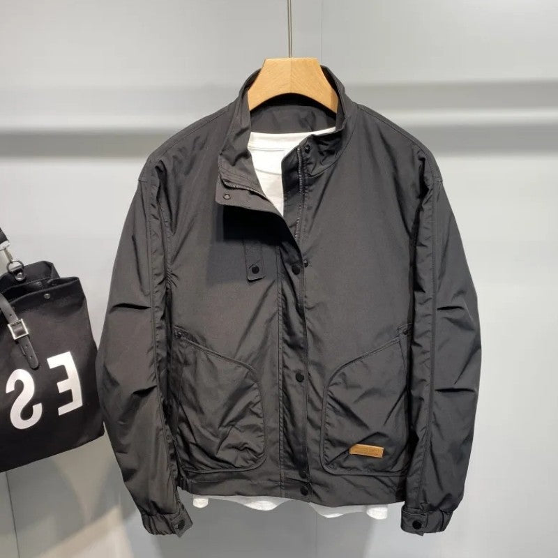 Herren strapazierfähige Übergangsjacke mit praktischem Taschenlayout und verstellbarem Kragen Echoarchiv