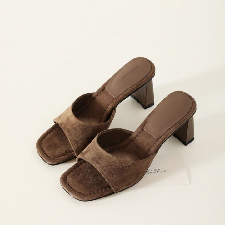 Damen Komfortable High Heel Mules – Avérine