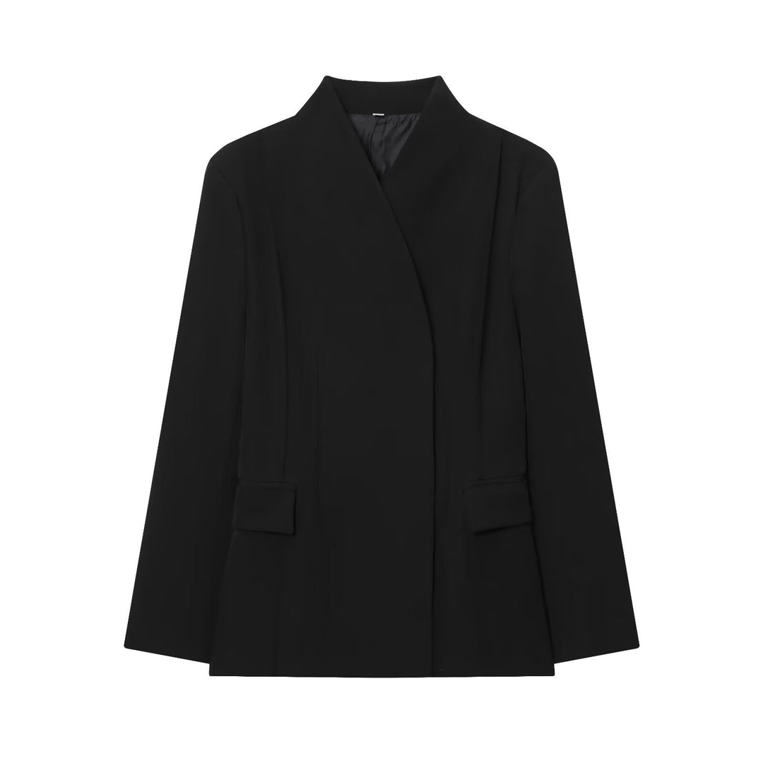 Damen Longblazer mit verdeckter Knopfleiste und Pattentaschen Echo Archiv