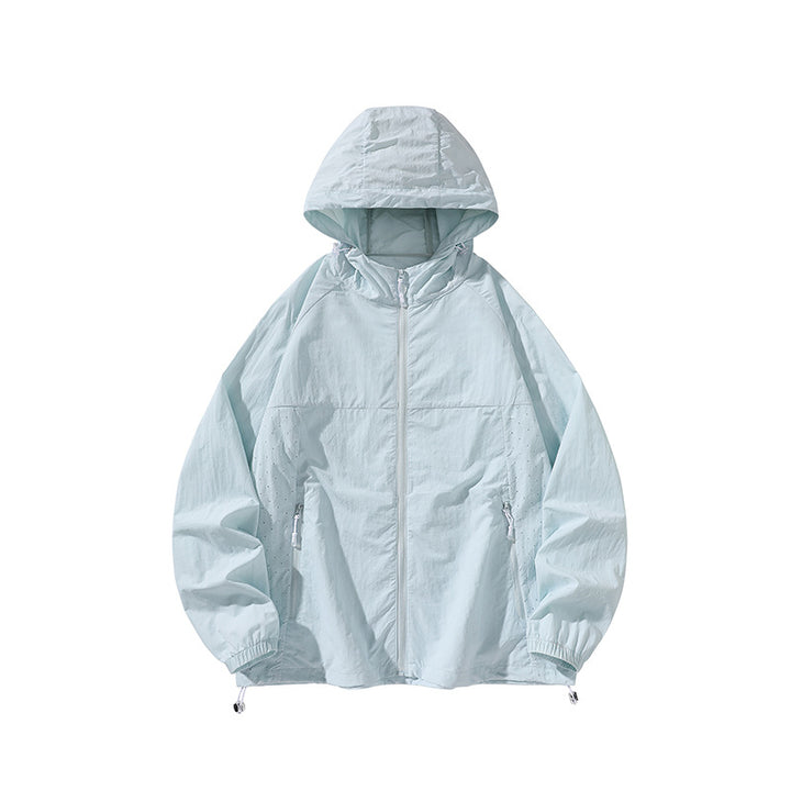 Herren leichte Regenjacke mit praktischen Reißverschlusstaschen Echoarchiv
