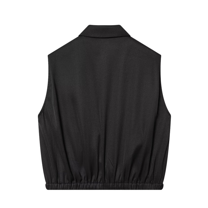 Damen ärmellose Utility-Weste mit seitlichen Taschen und elastischem Bund Echo Archiv