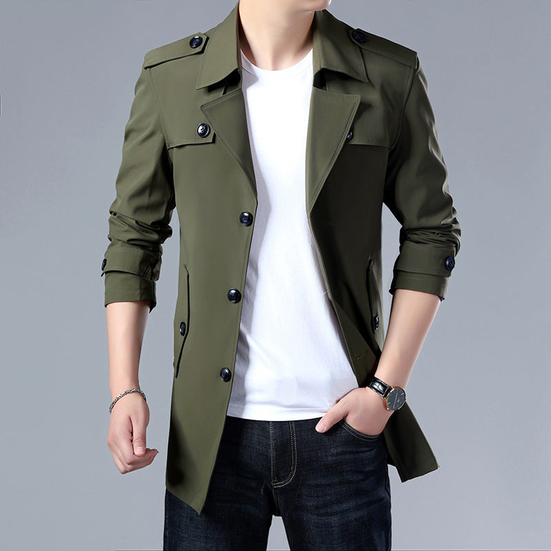 Herren Modische und elegante Trenchcoatjacke Echo Archiv