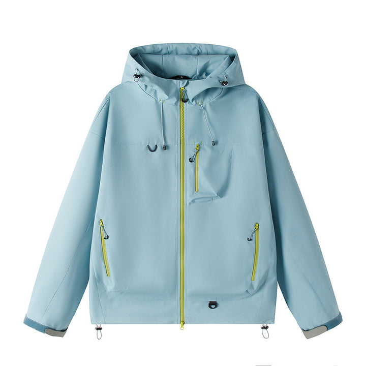 Herren Leichte Tech-Softshelljacke mit Kapuze, verstellbarem Saum und Kontrast-Reißverschlüssen Echo Archiv