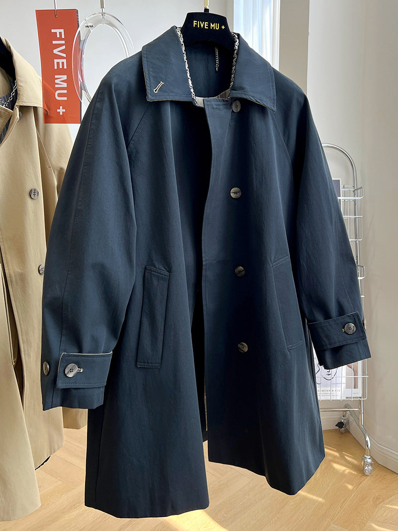 Damen Oversize-Trenchcoat mit Raglanärmeln, verdeckter Knopfleiste & verstellbaren Manschetten Echo Archiv