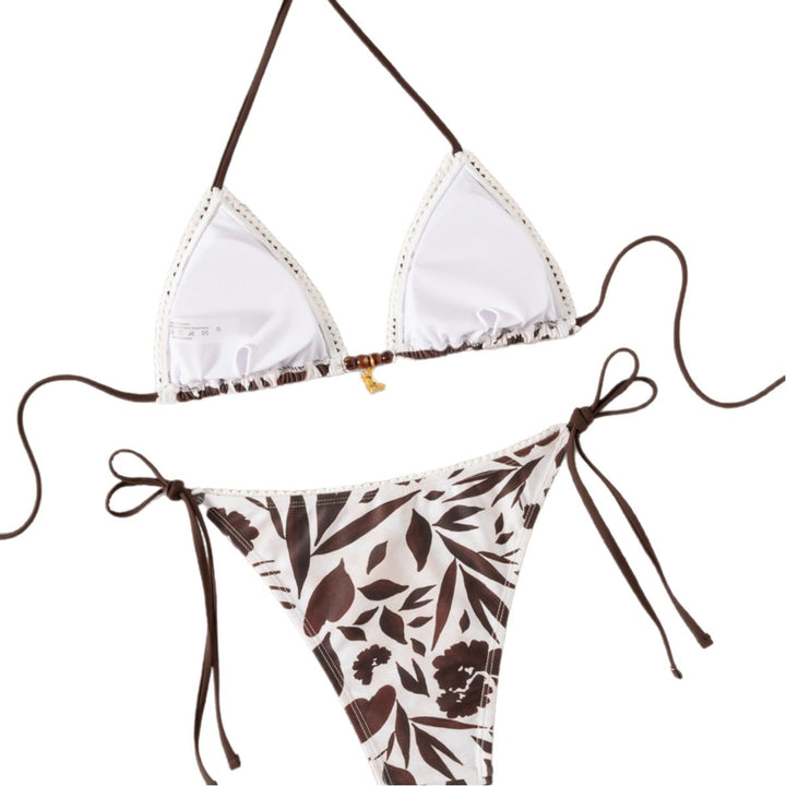 Damen Triangel-Bikini mit floralen Details und verstellbaren Trägern Echo Archiv