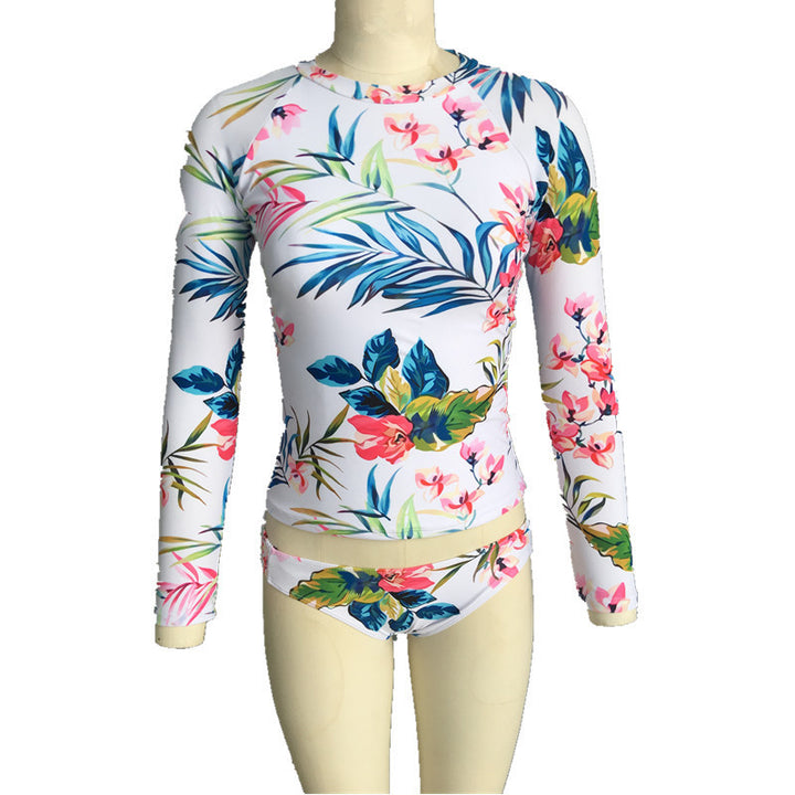 Damen Longsleeve Badeset mit floralen Mustern und UV-Schutz Echo Archiv