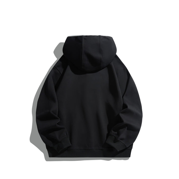 Unisex Kapuzen‑Sweatshirt mit Druckknopfleiste und Kontrastpaspel Echoarchiv