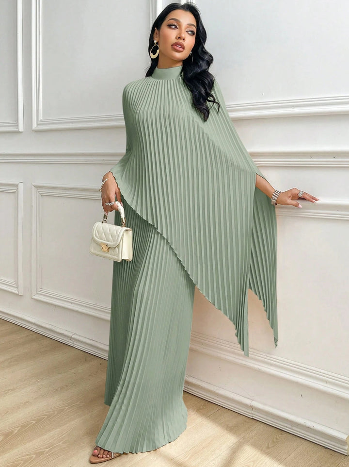 Damen Elegant gefaltete Cape-Bluse Set Echo Archiv
