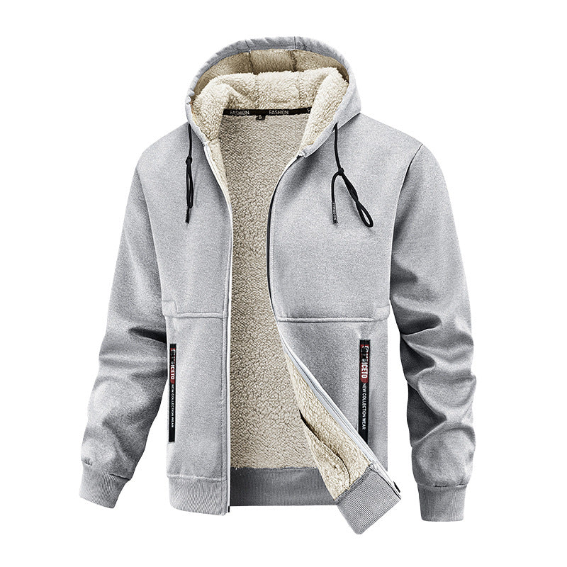 Herren Kapuzenjacke mit kuscheligem Innenfutter und praktischen Taschen Echoarchiv