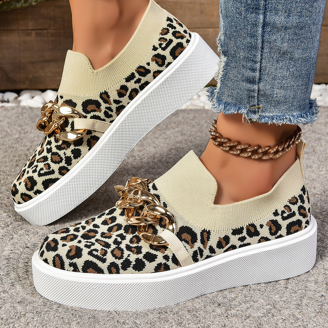 Damen Modische Slip-On Sneakers mit elegantem Ketten-Detail Echo Archiv