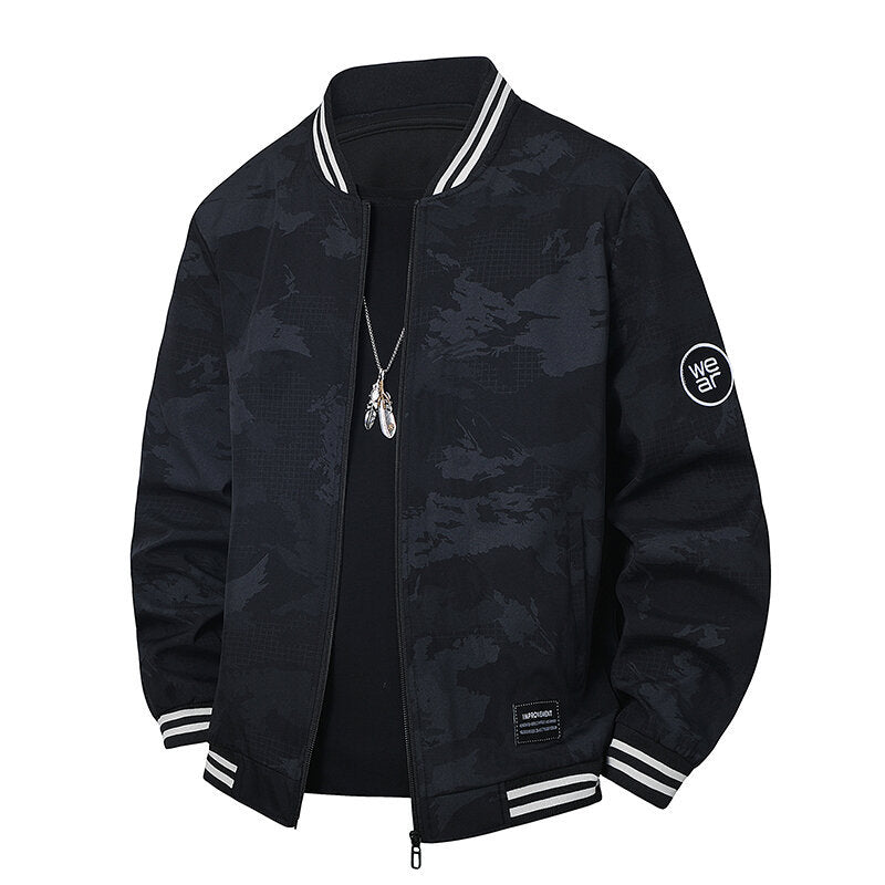 Herren Sportliche Bomberjacke mit kontrastierenden Details Echo Archiv