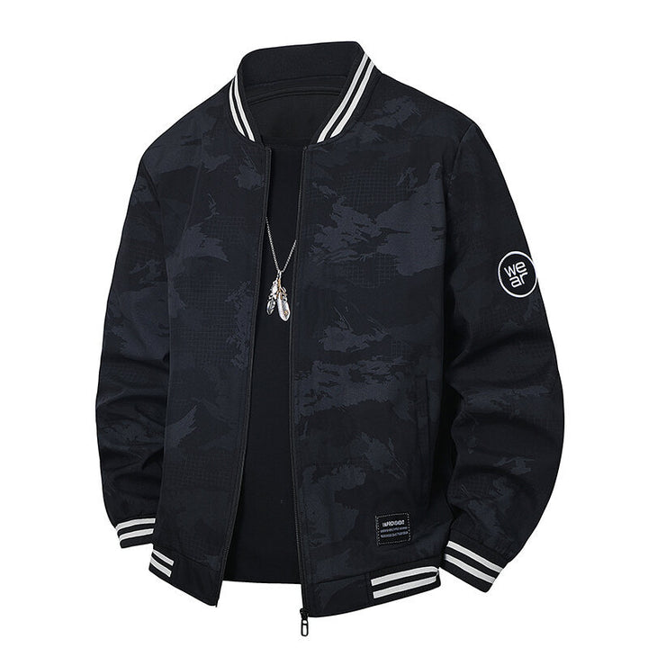 Herren Sportliche Bomberjacke mit kontrastierenden Details Echo Archiv