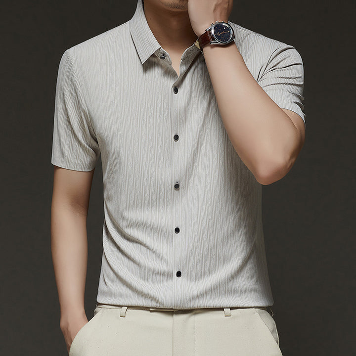 Herren Kurzarmhemd mit feiner Textur und elegantem Design Echoarchiv