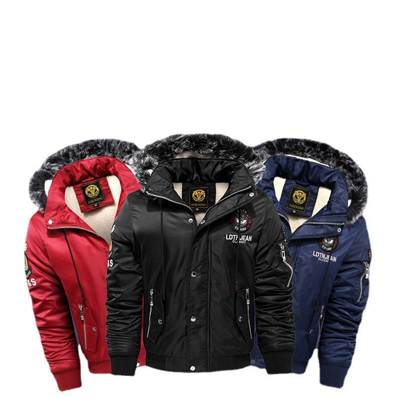 Herren nan gefütterte Winterparka mit Teddyfutter, Kunstfellkapuze und multiplen Reißverschlusstaschen Echo Archiv