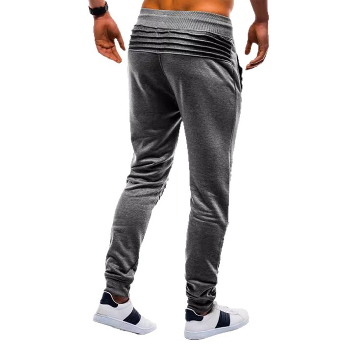 Herren Jogginghose mit modischem Rippdesign und elastischem Bund Echoarchiv
