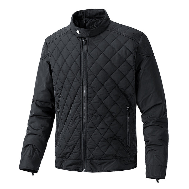 Herren gesteppte leichte Thermojacke mit Stehkragen und Reißverschluss Echoarchiv