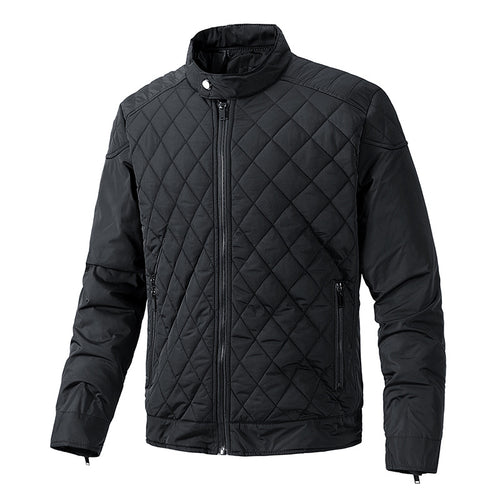 Herren gesteppte leichte Thermojacke mit Stehkragen und Reißverschluss Echoarchiv